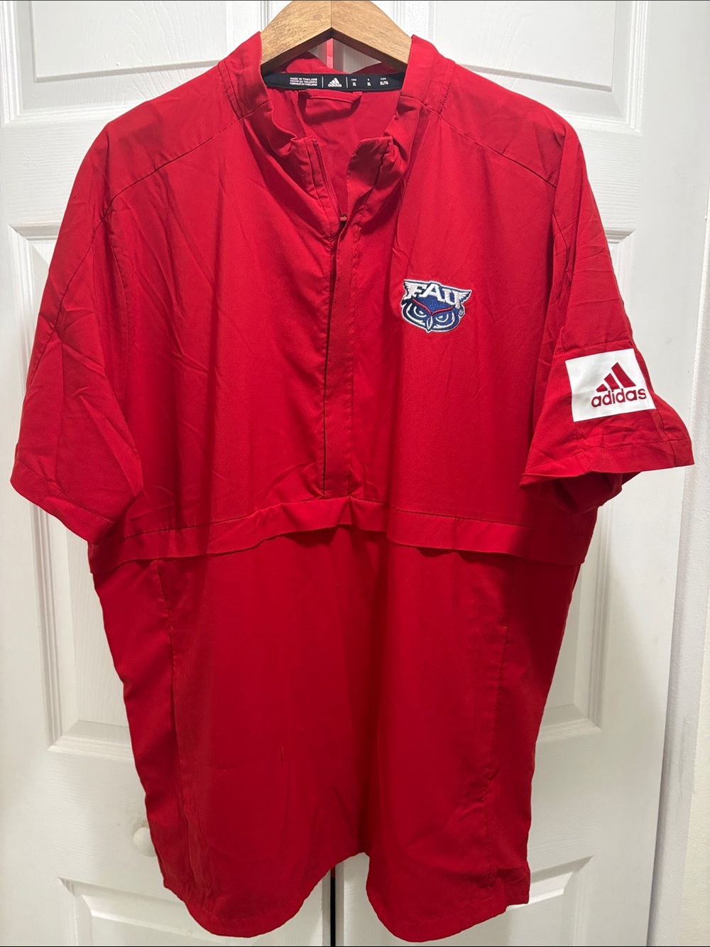 adidas FAU Men’s Red Short-Sleeve Pullover